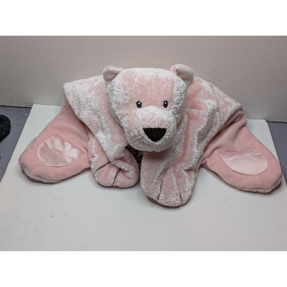 Baby Gund Comfy Cozy Pink Bear Lovey Blanket Security Tummy Mat Plush 22in 5864